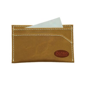 Porta cartões em couro com 2 gavetas