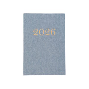 Agenda diária capa dura em couro ecológico