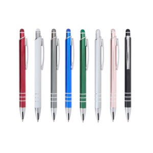 Caneta esferográfica em metal brilhante