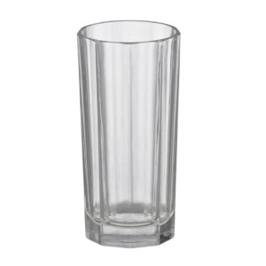 Copo de vidro long drink sextavado