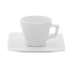 Xícara e pires em porcelana 80 ml