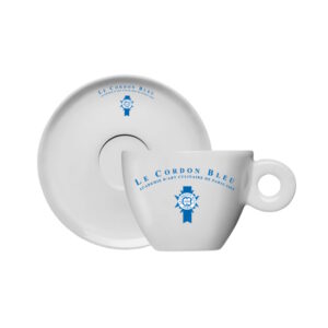 Xícara e pires para cafezinho , 75 ml, em porcelana